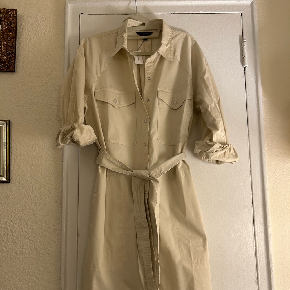 Banana Republic Twill Utility Midi Shirt Dress - NWT
